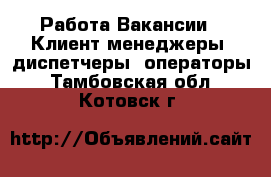 Работа Вакансии - Клиент-менеджеры, диспетчеры, операторы. Тамбовская обл.,Котовск г.